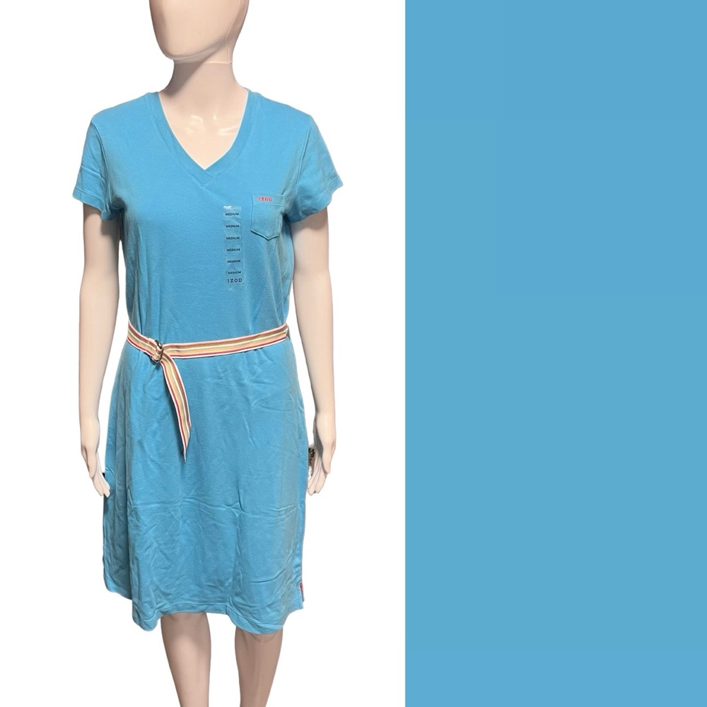 NWT Izod Aqua Blue T-Shirt Dress – Size M